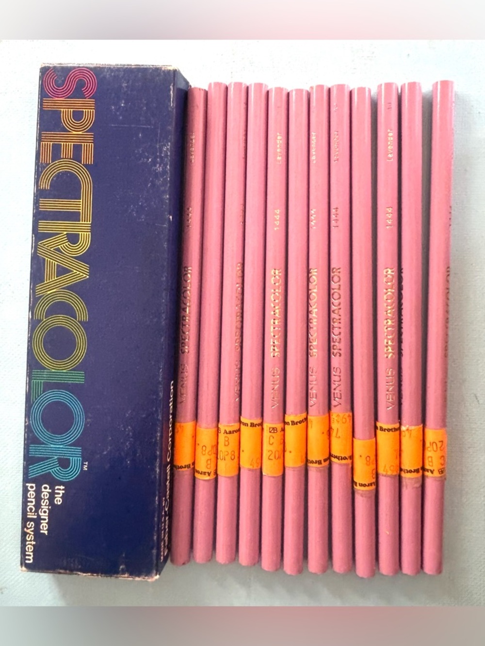 Vintage SpectraColor Lavender Colored Pencil Set - Artist - Art Supplies
